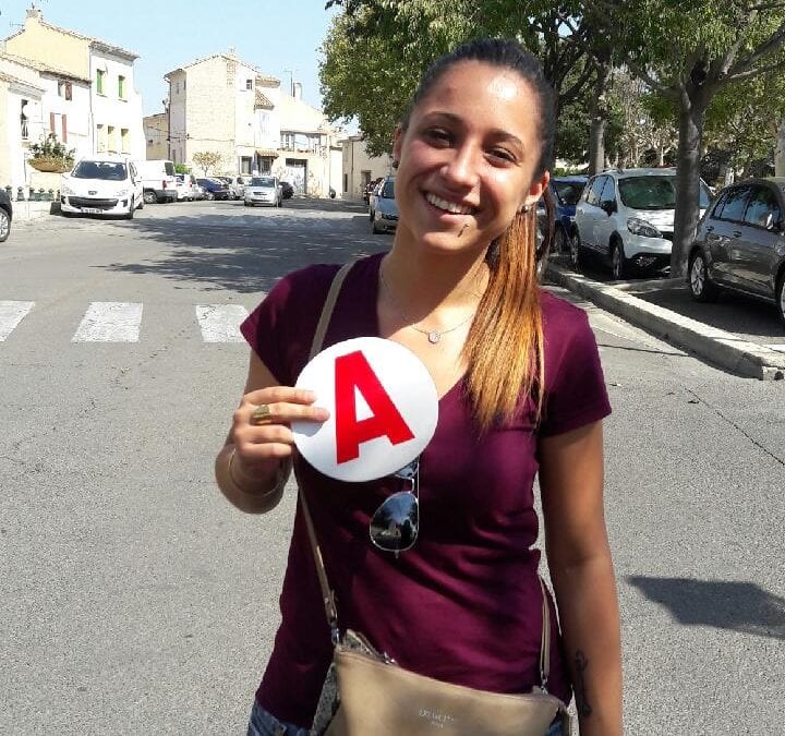 Camille a réussi le Permis le 6 Septembre 2016